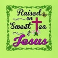 thumbnail image 3 of Wild Bobby, Raised On Sweet Tea & Jesus, Inspirational Christian, Men Graphic Tee, Safety Green, 5X-Large, 3 of 5