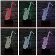 thumbnail image 1 of Saxophone 3d Led Night Light Bedroom Table Lamp Color Changing, 1 of 2