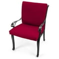 thumbnail image 2 of Jordan Manufacturing 44" x 22" Barn Red Solid Rectangular Outdoor Chair Cushion with Ties, 2 of 11