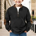 thumbnail image 2 of EnJoCho Teen Boys Sher𝗉a Hoodie - Retro Western Half-Zip Flece Pullover, Western Style Winter Sweater for Casual & Country Wear, 2 of 4