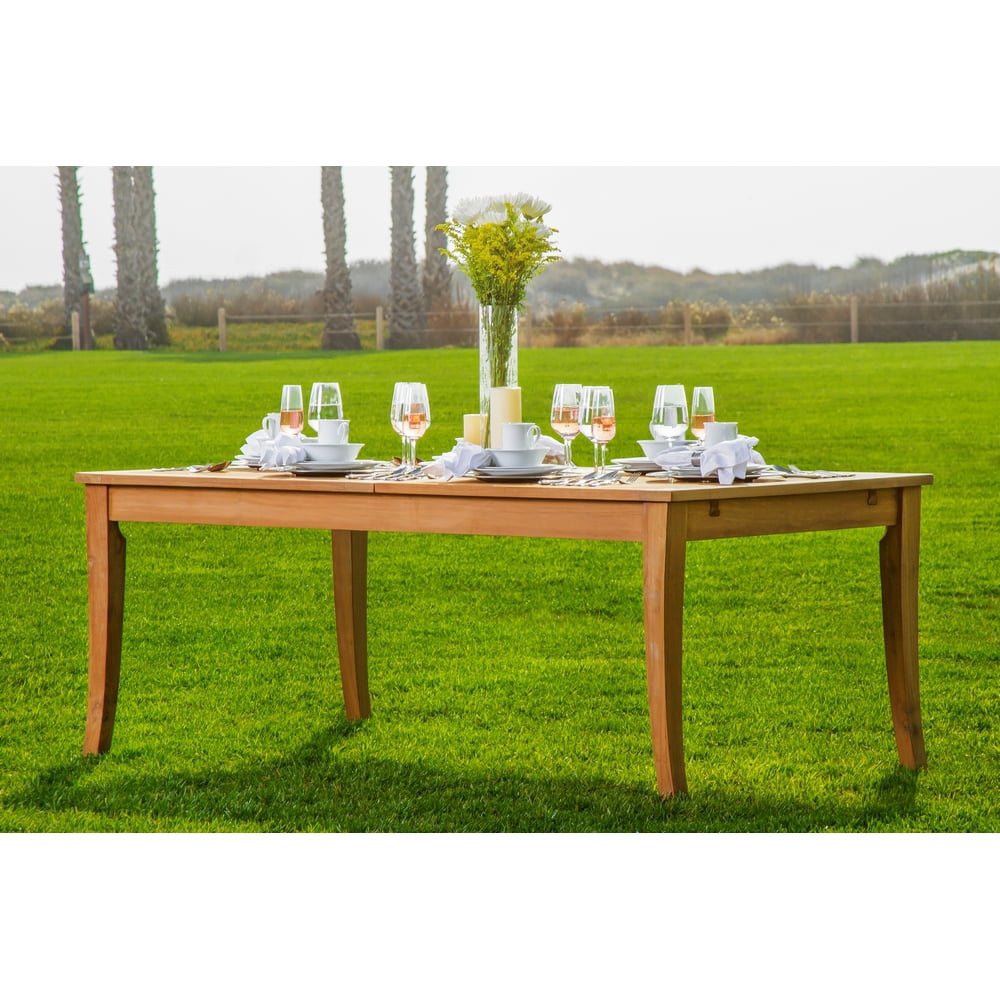 Extra Large double extension 118" Atnas Rectangle Dining Table Outdoor Patio GradeA Teak Wood