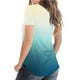 thumbnail image 5 of Puntoco - Camiseta holgada de manga corta con cuello en V y degradado informal para mujer Puntoco Puntoco-2119, 5 of 9