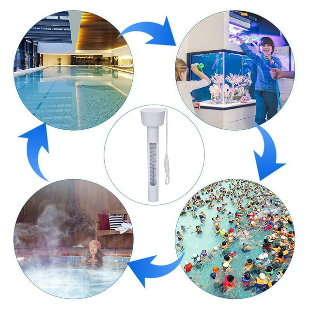 Termómetro flotante para piscina | Pantalla digital de temperatura del agua | Diseño duradero, ecológico y de alta resistencia | Resistente a arañazos | Capacidad de 5ml | Estilos múltiples