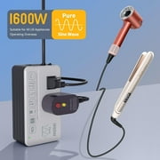 1600Watt Voltage Converter 220V to 110V for Any American Appliances such as Hair Dryer, Rice Cooker, Blender, Coffee Maker, Surge Protection, High Power Step Down Transformer US to EU/UK/AU/Asia