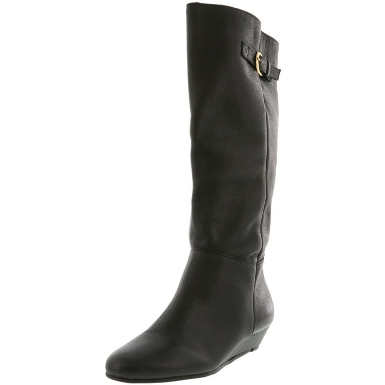 Steve Madden Women s Intyce Leather Black Knee High Boot 5M