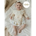 thumbnail image 3 of Newborn Baby Girl Lace Romper Dress Embroidery Butterfly Long Sleeve Ruffle Mesh Tutu Dress 3 6 12 18 Months Cute Jumpsuits with Headband, 3 of 9