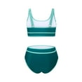 thumbnail image 4 of Efsteb Trending Swimsuits for Women 2025 Women's High Waisted Bikini Sets Sporty Two Piece Swimsuits Push Up Sports Bra Bathing Suit Vacation Outfits (Green,S), 4 of 6