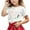 White, variant on Toddler Girls Tshirts Casual Short Sleeved Alphabet Printed Crewneck Girls' Tops, Tees & Blouses Size 4-5T,Black