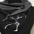 thumbnail image 3 of Mode Femmes Bouton Impression Envelopper Chaud Châles Doux Foulards Casual Écharpe, 3 of 3