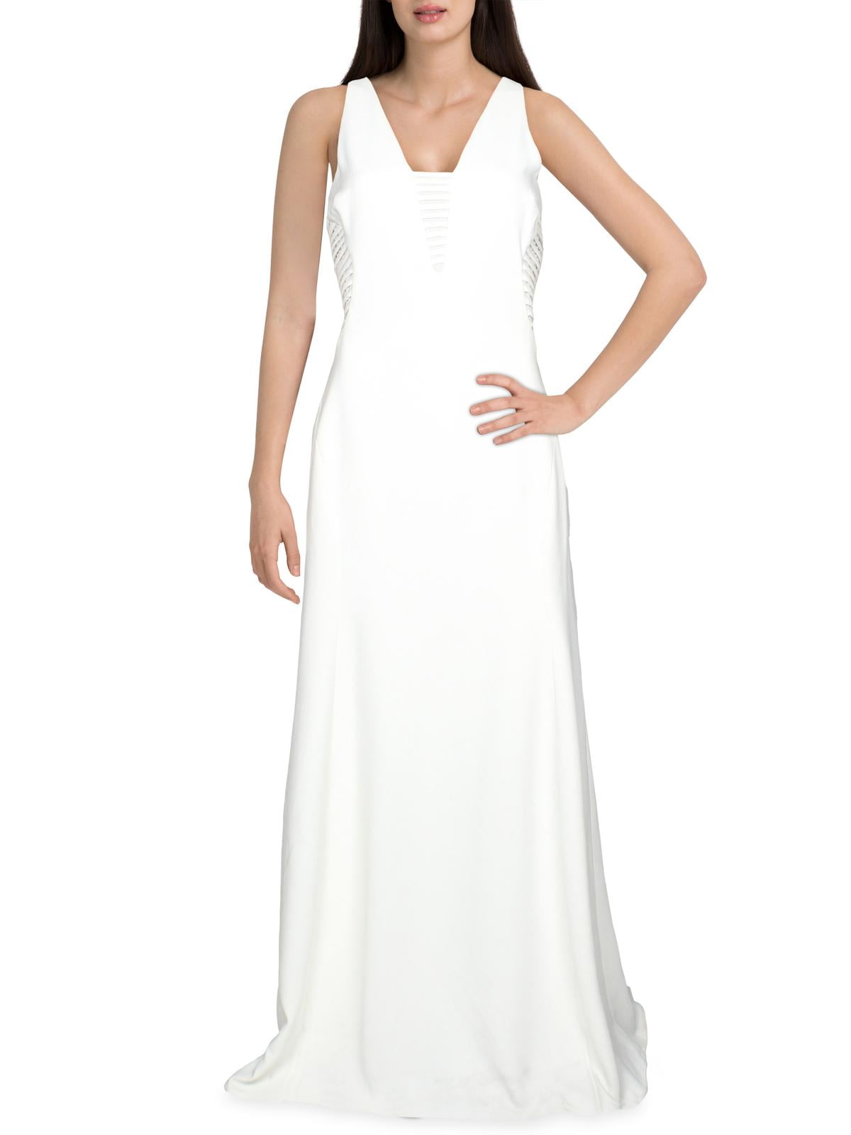 halston heritage ivory dress