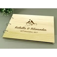 thumbnail image 3 of Rustic Wedding Wood Engraved Bride & Groom Advice Guestbook Photo Album Custom Scrapbook, 3 of 6