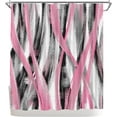 thumbnail image 5 of Geometric Shower Curtain Modern Abstract Shower Curtain Bathroom Decor Polyester Fabric, 72x72inch (Pink and Grey), 5 of 5