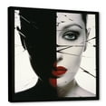 thumbnail image 2 of Designart "Collage Of Geometric Black And White Woman I" Fashion Woman Floater Framed Canvas Art Print, 2 of 5