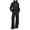 Black, variant on Scacto Women's 2 Piece Outfits Lounge Hoodie Set Oversized Half Zip Pullover Sweatshirt Wide Leg Sweatpant Sweatsuit Tracksuit with Pockets
