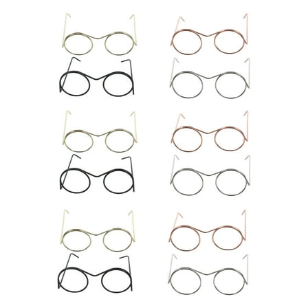 UPKOCH 20Pcs Eyeglasses Props Black Academic Style For Dolls And Plush Figures In DIY Crafts