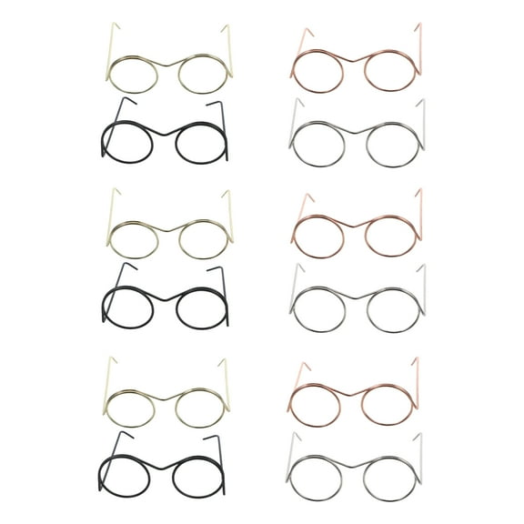 UPKOCH 20Pcs Eyeglasses Props Black Academic Style For Dolls And Plush Figures In DIY Crafts