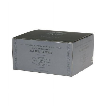 Harney & Sons, Decaf Earl Grey, Decaffeinated Black Tea with Oil of Bergamot, 50 Ct