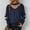 Navy, variant on Women's Halter V Neck Sweaters Sexy Choker Neck Hollow Out Zipper Pullover Long Sleeve Casual Knit Jumper Tops
