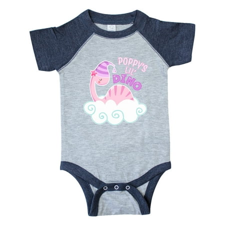 

Inktastic Poppy s Lil Dino with Cute Pink Baby Dinosaur Gift Baby Boy or Baby Girl Bodysuit