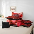 thumbnail image 4 of Erosebridal Red Motorcycle Bedding Full Size, Neon Geometry Bed in a Bag Full size, Sports Theme Decor, Reversible 7-Piece, 4 of 5