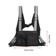 thumbnail image 4 of Bolsa de plataforma delantera Chaleco de nylon Mochila Bolsa de hombro deportiva al aire libre ajustable para senderismo Camping, Negro seitruly  OD000710-01, 4 of 7