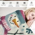 thumbnail image 3 of Orinice Snowman Christmas Decorations Warm Lightweight Blanket Soft Fleece Blankets All Seasons Living Rooms Sofa Decor Cow Gifts 60x80in, 3 of 6
