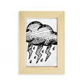 thumbnail image 1 of Lightning nublado patron pintado a mano Escritorio de madera Arte Pintura 5x7 pulgadas marco de foto foto, 1 of 4