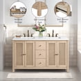 thumbnail image 3 of Alaterre Furniture Lucca 60 Inch Bathroom Vanity Double Sink - Cabinet Only, 3 of 11