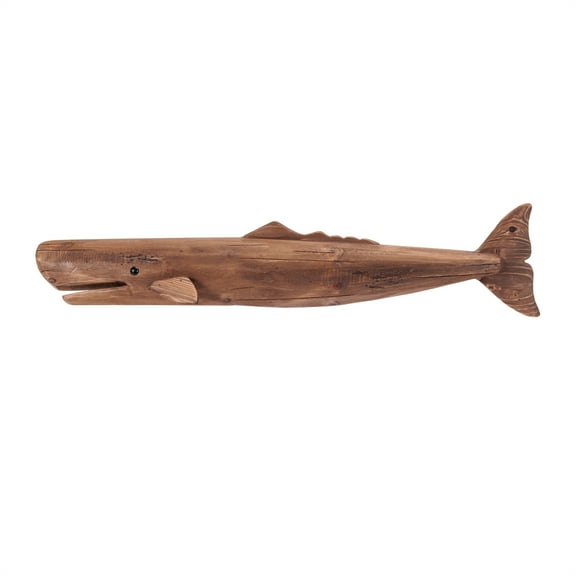 Melrose International Whale Wall D?cor 34"L x 7.5"H Wood