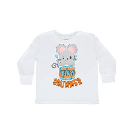

Inktastic Tiny Drummer Cute Mouse with Orange Drum Gift Toddler Boy or Toddler Girl Long Sleeve T-Shirt