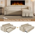 thumbnail image 3 of Linen L-Shape Sectional Sofa with Adjustable Headrest, Wireless Charging, and Hidden Storage, Beige, 3 of 35