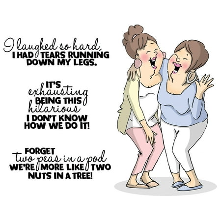 Art Impressions Girlfriends Cling Rubber Stamp, 9 by 4.5-Inch, Laughing