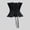 Black, variant on Womens Satin Corset Bustier, Bone Structured with Rear Lacing Waist Cincher Beige L