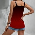 thumbnail image 3 of up to 60% off Gifts Usmixi Womens Tank Tops Plus Size Sexy Slim Going out Spaghetti Strap Tops Cami Shirts Summer Trendy Gradient Print U-Neck Sleeveless Shirts Blouse Wine s, 3 of 5