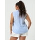 thumbnail image 5 of Camisas con botones de oficisin mangas de talgrande pamujer Top Azul 4XL, 5 of 6