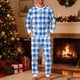 thumbnail image 1 of Pijama navideño para hombre, blusa y pantalones con estampado navideño a cuadros., 1 of 5