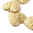 thumbnail image 2 of 1 pc 304 Stainless Steel Textured Heart Link Chain Bracelets Golden 7-1/2 inch(19cm), 2 of 3