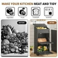 thumbnail image 4 of Farmhouse Onion and Potato Storage Bin, Fruit & Vegetable Holder with Large Bread Box, Small Kitchen Pantry Cabinet, Black, 4 of 7