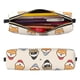 thumbnail image 2 of Disketp Shiba Head Face Estuche de Lápices de Cuero con Cierre, Estuche Compacto para Papelería, Bolígrafos y Accesorios Pequeños, 2 of 7