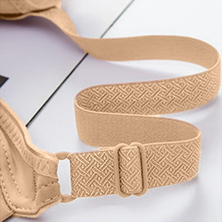 Borniu Wirefree Bras for Women ,Plus Size Front Closure Lace Bra Wirefreee  Extra-Elastic Bra Adjustable Shoulder Straps Sports Bras 36B/C-42B/C