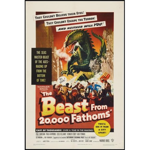 The Beast From 20000 Fathoms 1953 Movie Poster Masterprint