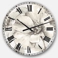 thumbnail image 1 of DesignArt Indigold Grey Peonies IV Large Wall Clock, 1 of 2