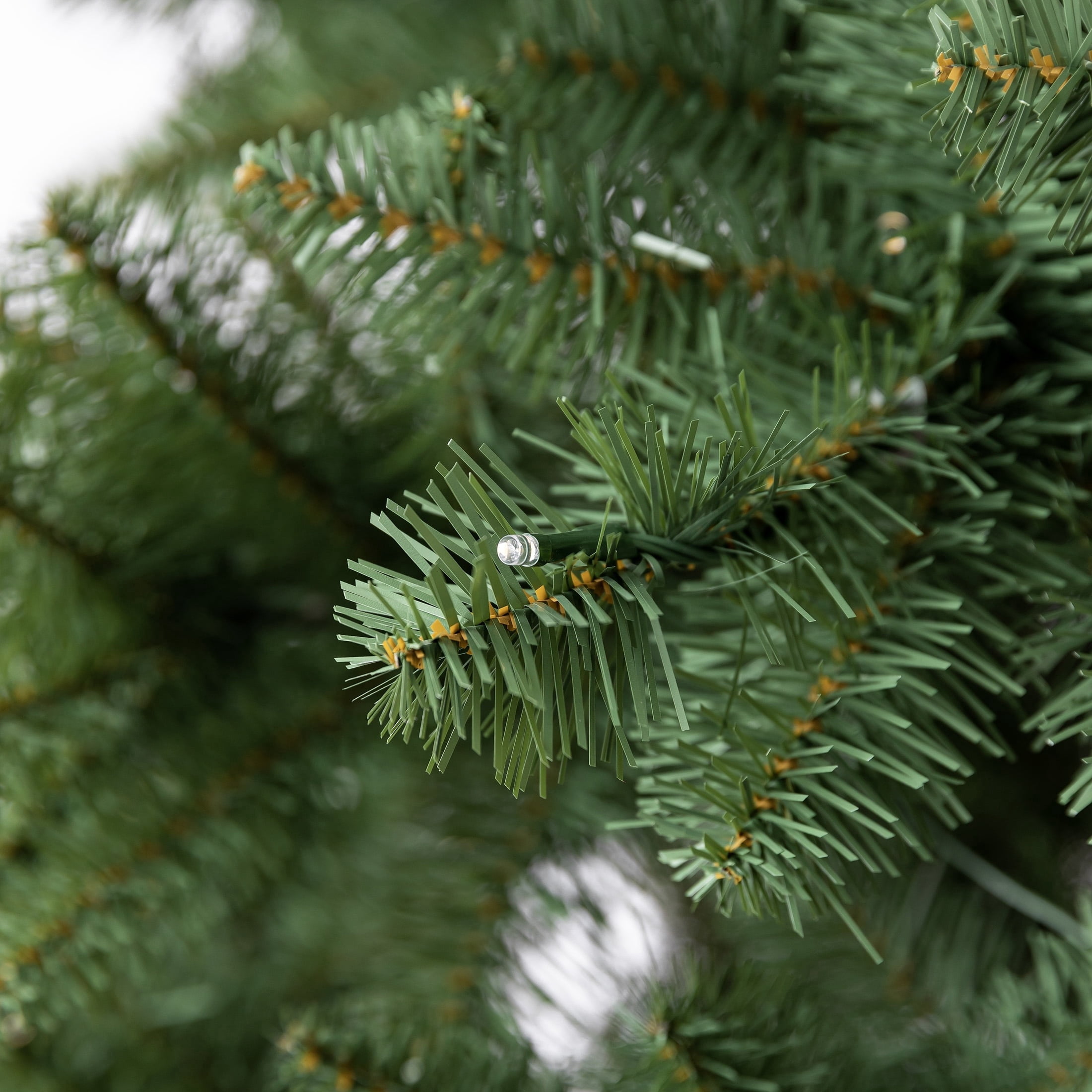 6.5' Pre-Lit Windham Spruce Green Artificial Christmas Tree with 300 Warm White LED Lights and Stand, by Holiday Time