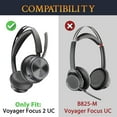 thumbnail image 2 of SOULWIT Protein Leather Headband Cover for Plantronics (Poly) Voyager Focus 2 (Focus2) UC Wireless Headphones, Easy DIY Installation - Black, 2 of 5