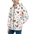thumbnail image 2 of Pofeuu Farm Birds Goose Print Teenage Zipper Hoodie Sweatshirts Hooded Casual Jackets With Pocket For Boys Girls-Small, 2 of 6
