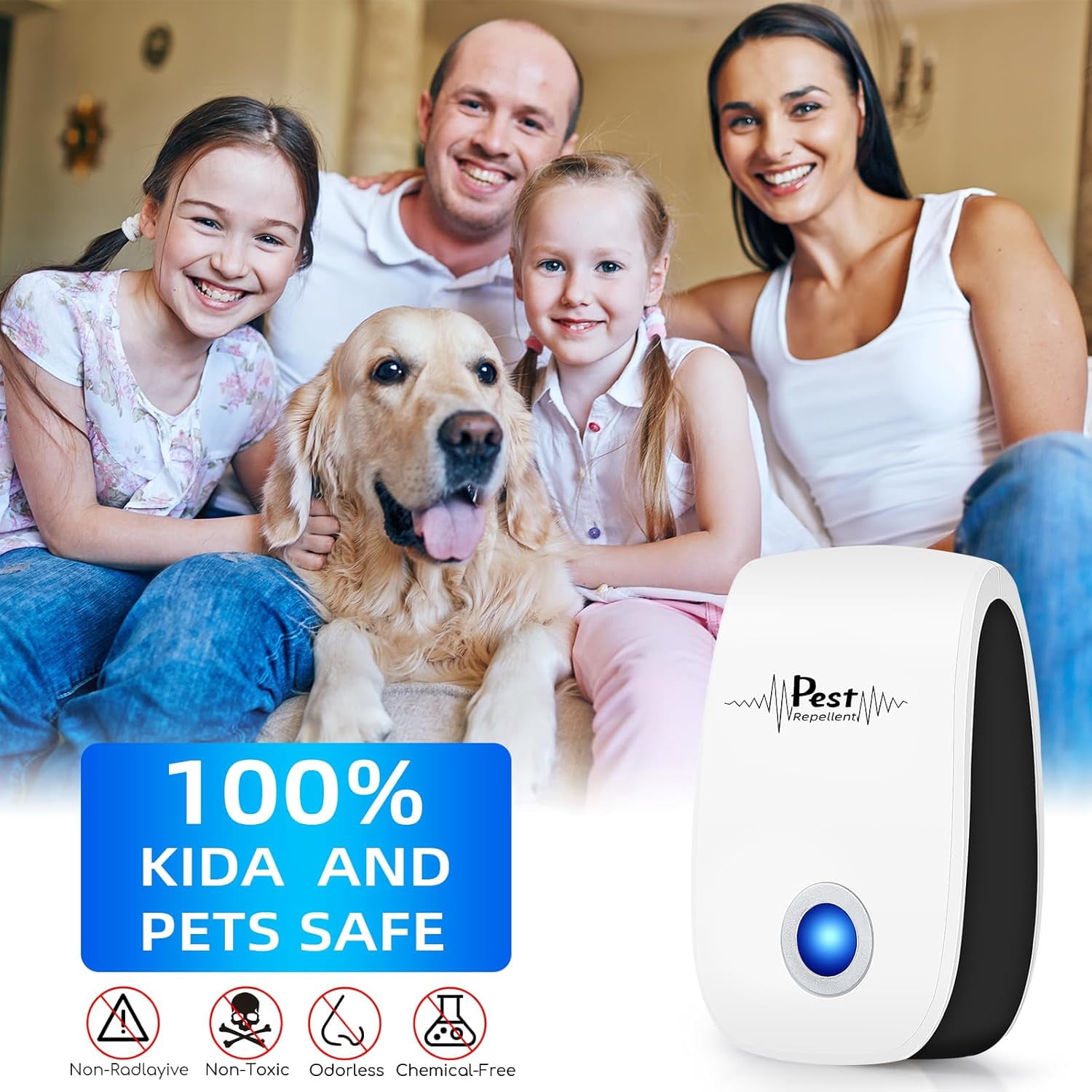 10 Pack Ultrasonic Pest Repeler Electronic Mouse Repelent Ultrasonic Plug in Pest Control for Mice, Roach, Rodent, Insect, Cockroach, Rat, Spide, Ant, Bugs, Mosquitoes, Mouse Deterrent for Home