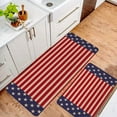 thumbnail image 4 of Qocolhg 4th of July Patriotic Kitchen Rugs Set of 2, American Themed Stars Kitchen Mats Decor, Summer Floor Door Mat Home Independence Memorial Day Decorations - 16x24 and 16x47 inch, Clearance, 4 of 6