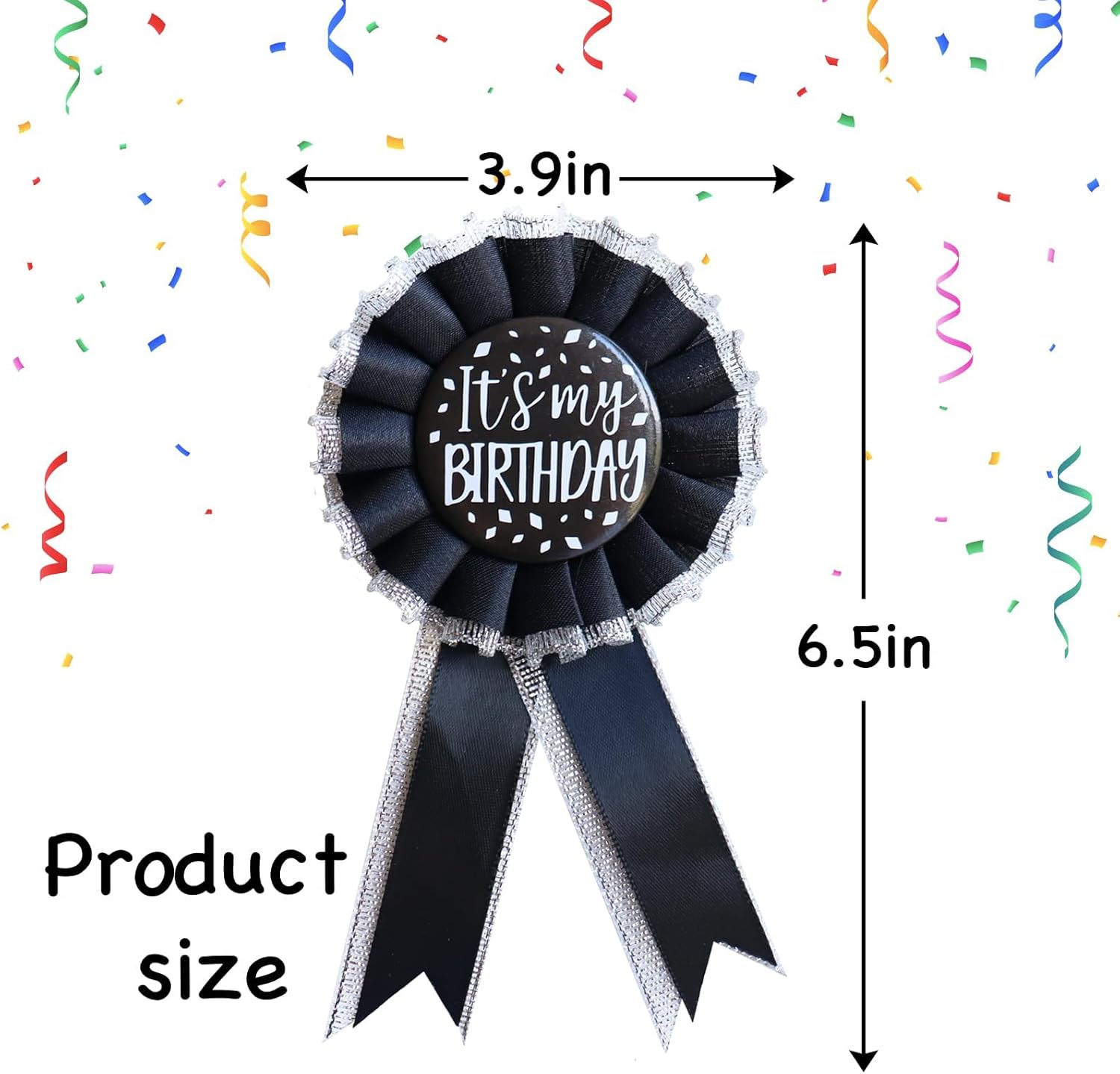 shiyou-Happy Birthday Badge Pin Its My Birthday Pin Ribbon Satin