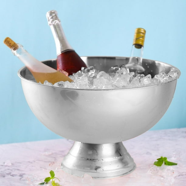 Enfriador de bebidas Contenedor de hielo Enfriador de champán Cubo de champán Cubo de champán de acero inoxidable para actividades al aire libre Bares perfecl cubeta de hielo