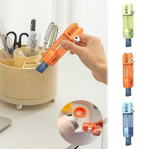 Upgraded 3 in 1 Cup Lid Cleaning Brush, 2025 New Multifunctional Lid Cleaner Brush, Bottle Cup Lid Detail Brush, Portable Crevice Cleaning Brush Straw Cleaning Tool for Baby Bottle Tight Spaces